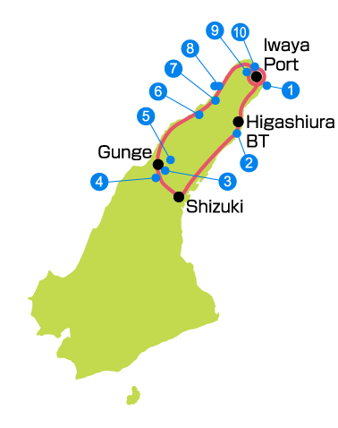 เส้นทางสำหรับนักปั่น เกาะอาวาจิ